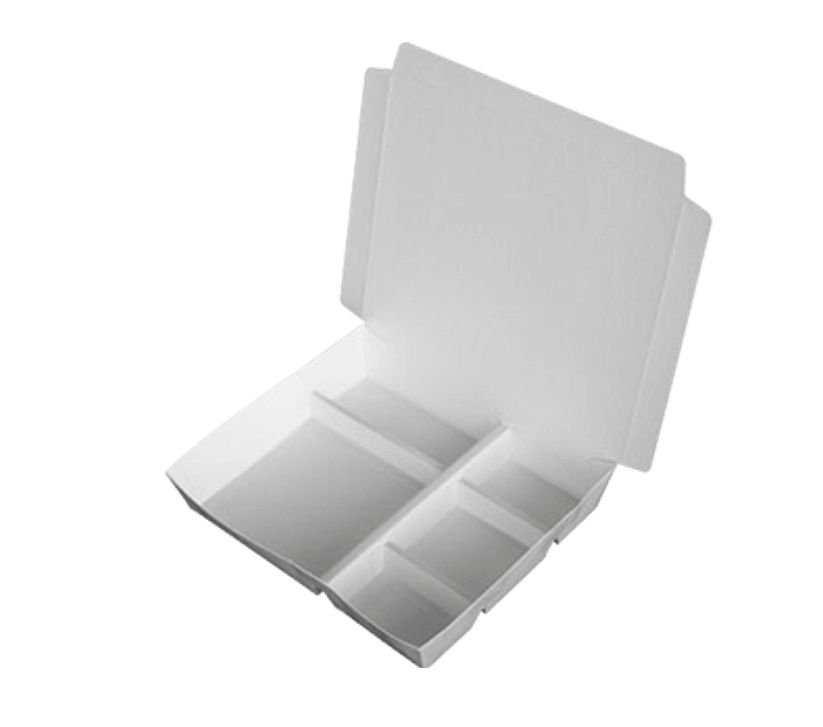 紙 餐盒 左右五格501