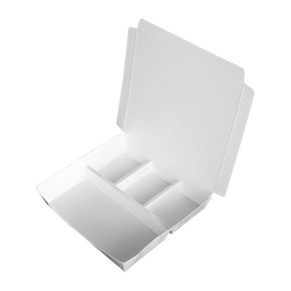 紙 餐盒 左右四格|402