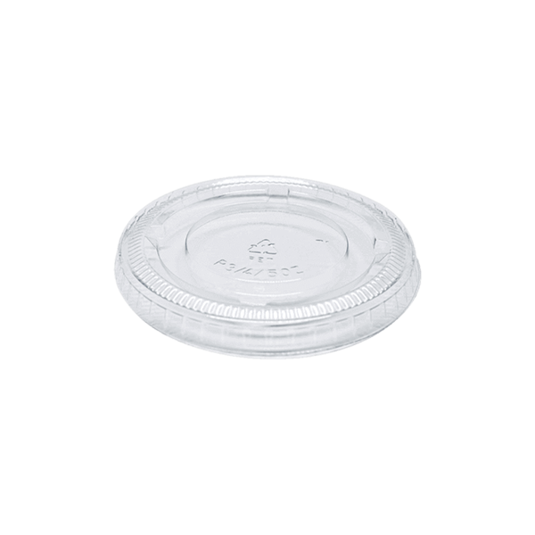 Plastic PET Flat Lid-45mm-Clear