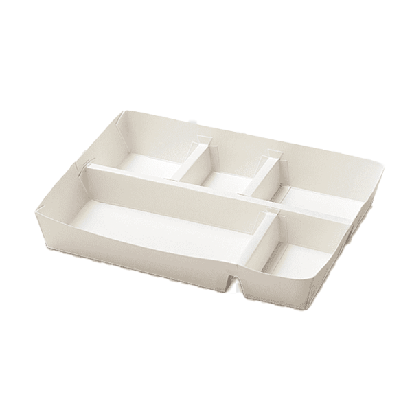 Paper Upper & Lower Compartment Meal Box-504(Base)